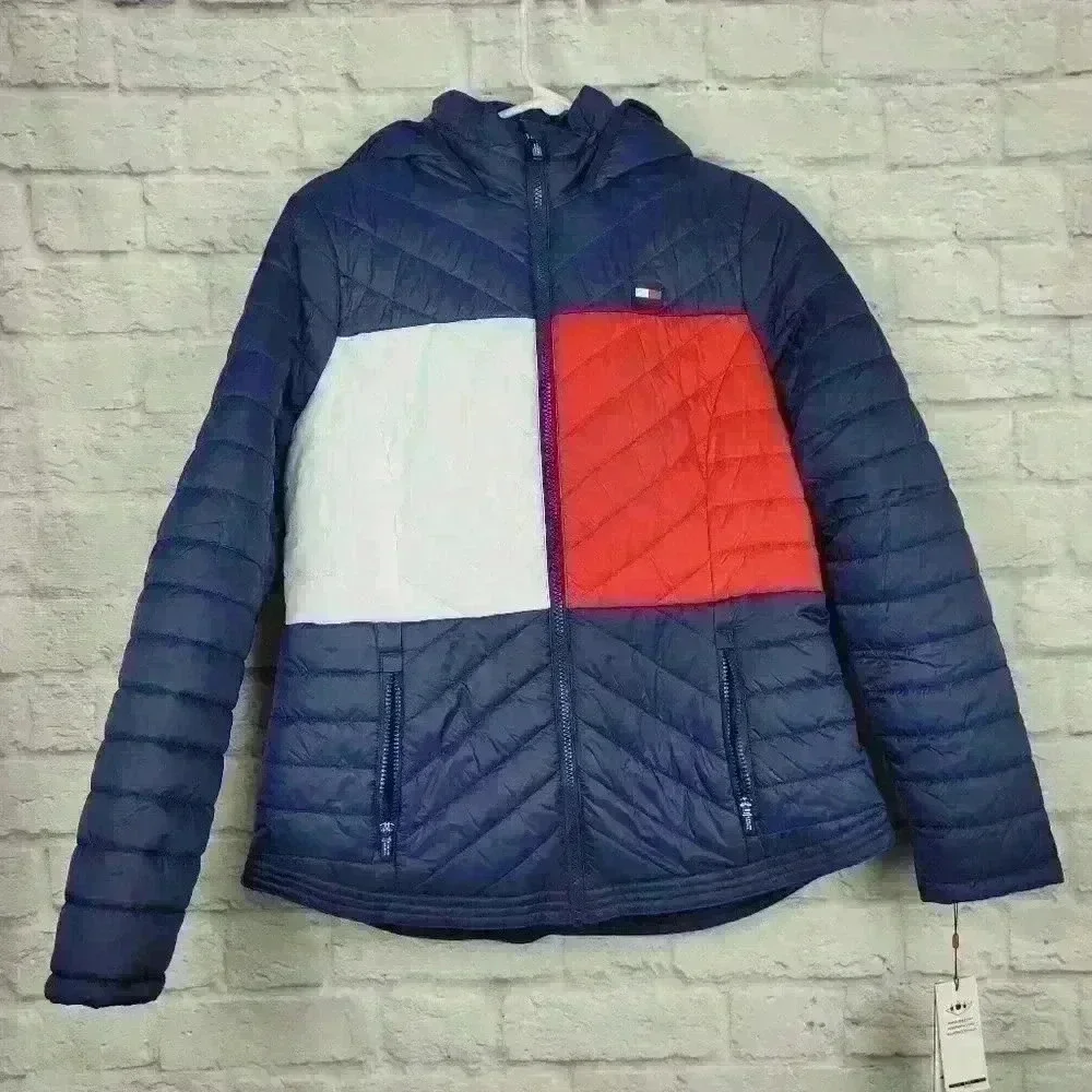 Tommy Hilfiger Sport Womens Puffer Jacket Sz L - Picture 12 of 12